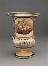 Vase (part of a Garniture of 5 Vases), c. 1820, England, Leeds, With Transfer Decoration after Adam