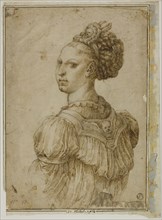 Ideal Bust of a Woman, n.d., Attributed to Bartolomeo Passarotti, Italian, 1529-1592, Italy, Pen