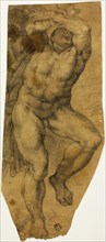 Ascending Male Nude, mid–16th century, After Michelangelo Buonarroti, Italian, 1475-1564, Italy,