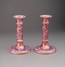 Candlestick (one of a pair), 1810/20, England, Sunderland, Sunderland, Lead-glazed earthenware with
