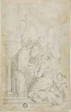 Saint Blessing of Healing Child, n.d., After Simone Barabbino (Italian, c. 1585-1664), style of