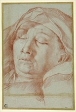 Head of a Sleeping Man, n.d., Attributed to Giovanni Battista Salvi (Italian, 1609-1685), or