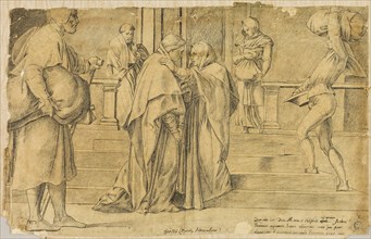 Visitation, n.d., After Andrea del Sarto, Italian, 1486-1530, Italy, Pen and black ink, and black