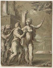 Augustus and the Tiburtine Sibyl, n.d., After Parmigianino, Italian, 1503-1540, Italy, Pen and