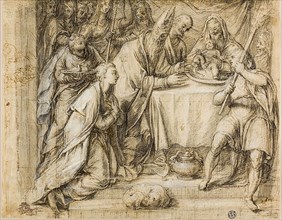 Circumcision of the Christ Child (recto), Marriage of the Virgin (verso), c. 1577, Workshop of