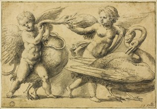 Putti Playing with Swans, n.d., Circle of Raffaello Sanzio, called Raphael, Italian, 1483-1520,