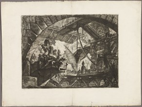 Prisoners on a Projecting Platform, plate 10 from Imaginary Prisons, 1761, Giovanni Battista