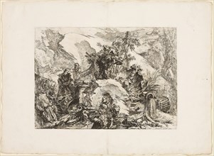 The Skeletons, 1750, Giovanni Battista Piranesi, Italian, 1720-1778, Italy, Etching on heavy ivory