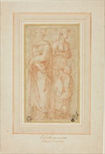 Two Female Figures with Child, 1530/45, Ascribed to Valerio Belli, Italian, c. 1468-1546, Italy,