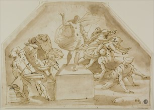 Resurrection, c. 1570, Attributed to Luca Cambiaso, Italian, 1527-1585, Italy, Pen and brown ink