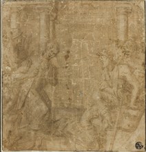 Study for Saint Francis of Assisi Giving His Cloak to an Impoverished Knight, 1591/95, Giovanni