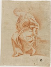 Seated Woman in Profile, n.d., Possibly after Marcantonio Franceschini (Italian, 1648-1729), or