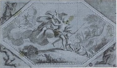 Ceiling Decoration with Venus and Adonis, n.d., Attributed to Giovanni Battista Cipriani, Italian,