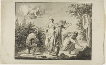 Ulysses and Nausicaa, n.d., Giovanni Battista Cipriani, Italian, 1727-1785, Italy, Pen and black