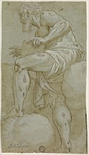 Standing Prophet Holding a Book, n.d., After Lattanzio Gambara, Italian, c. 1530-1574, Italy, Pen