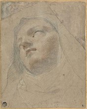 Head of a Dominican Nun: Study for the Ecstasy of Saint Dominic, 1673/75, Domenico Maria Canuti,