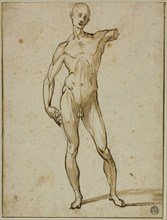 Flayed Man, 1600/25, Circle of Ludovico Cardi, called Il Cigoli, Italian, 1559-1613, Italy, Pen and