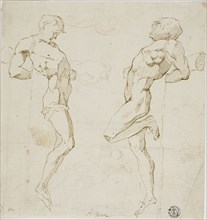 Studies for Thieves on the Cross (recto), Sketch of Figures (verso), n.d., Attributed to Pietro