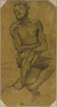 Seated Male Nude, 1600/40, Follower of Jacopo Chimenti, called Jacopo da Empoli, Italian,