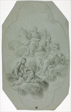 Allegorical Ceiling Decoration with Justice, Charity, and Fortitude, n.d., Follower of Stefano