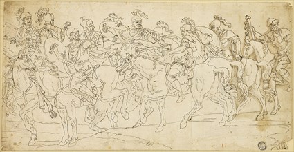 Roman Cavalry on the March, after 1675, After Giulio Pippi, called Giulio Romano, Italian, c.