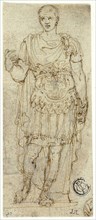 Statue of Augustus Caesar (recto and verso), n.d. (recto), Late 16th c. (verso), Italian, Roman,