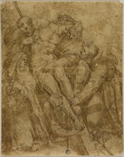 Deposition, 17th century, After Paolo Farinati, Italian, 1524-1606, Italy, Pen and brown ink with