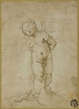 Cupid Tied to a Tree, 1570/99, Attributed to Giorgio Picchi, Italian, c. 1560-1605, Italy, Pen and