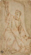 Kneeling Saint Stephen with Upraised Right Arm, n.d., Attributed to Sabatini, called Lorenzino da