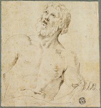 Half-length Sketch of Bearded Man (Jupiter?), 1540/60, After Battista Franco, called Il Semolei,
