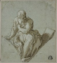Seated Prophet or Evangelist Writing, n.d., Giuseppe Porta, called Giuseppe Salviati, Italian, c.