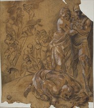 Return of Agamemnon, 18th century, After Francesco Primaticcio, Italian, 1504-1570, Italy, Black