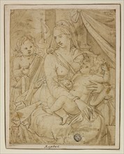 Virgin and Child with the Infant John the Baptist, 1540/56, Luca Penni, Italian, 1500/04-1557,