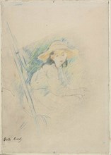 Seated Girl (Julie Manet), c. 1890, Berthe Morisot, French, 1841-1895, France, Colored pencils,