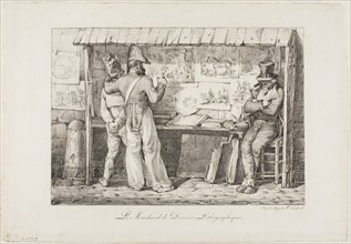 The Lithograph Seller, c. 1819, Nicolas Toussaint Charlet (French, 1792-1845), printed by Francois