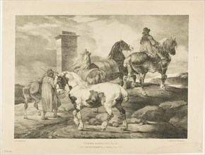 Horses Going to a Fair, plate 3 from Various Subjects Drawn from Life on Stone, 1821, Jean Louis