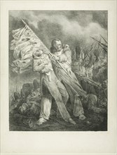The Wounded Standard-Bearer, 1823–35, Joseph Louis Hippolyte Bellangé, French, 1800-1866, France,