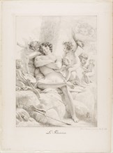 Idler, 1816, Pierre Guérin, French, 1774-1833, France, Lithograph in black on pinkish-cream wove
