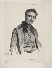 Portrait of the Sculptor Antoine-Louis Barye, c. 1840, Jean F. Gigoux, French, 1806-1894, France,