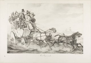 A Stagecoach, 1818, Horace Vernet (French, 1789-1863), printed by Francois Seraphin Delpech