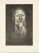 Portrait of Auguste Rodin, 1897, Eugène Carrière, French, 1849-1906, France, Lithograph in black