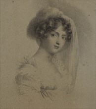 Mme. Horace Vernet, 1818, Jean Baptiste Isabey (French, 1767-1855), printed by Langlumé (French,
