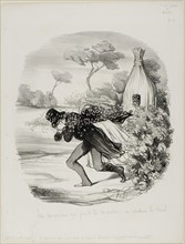 A Gentleman Who Wanted to Study the Habits of Bees too Closely, plate 6 from Pastorales, 1845,