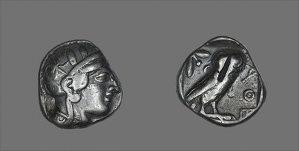 Tetradrachm (Coin) Depicting the Goddess Athena, 514/509 BC, Greek, minted in Athens, Athens,