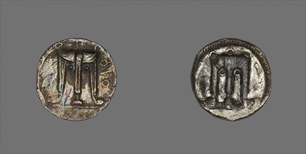 Stater (Coin) Depicting a Tripod, about 500/480 BC, Greek, Crotone, Italy, Crotone, Silver, Diam. 2