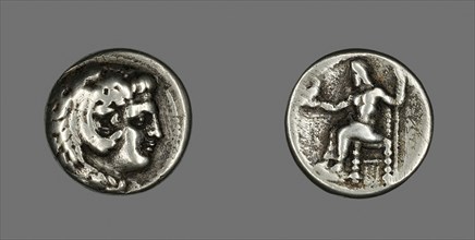 Tetradrachm (Coin) Depicting the Hero Herakles, 336/323 BC, Greek, Macedonia, Silver, Diam. 2.5 cm,