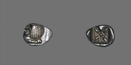 Diobol (Coin) Depicting Forepart of Lion, 478 BC and later, Greek, Miletus, Miletus, Silver, Diam.
