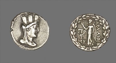 Tetradrachm (Coin) Depicting the Goddess Tyche, 80/79 BC, Greco-Roman, Arados, Phoenicia, Aradus,