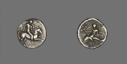Stater (Coin) Depicting Horseman, 272/235 BC, Greek, minted in Tarentum, Calabria, Italy, Taranto,