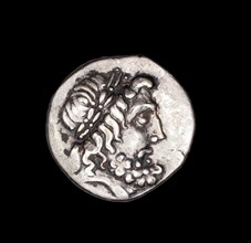 Drachm (Coin) Depicting the God Zeus, 196/146 BC, Greek, Thessaly, Silver, Diam. 2.3 cm, 5.72 g